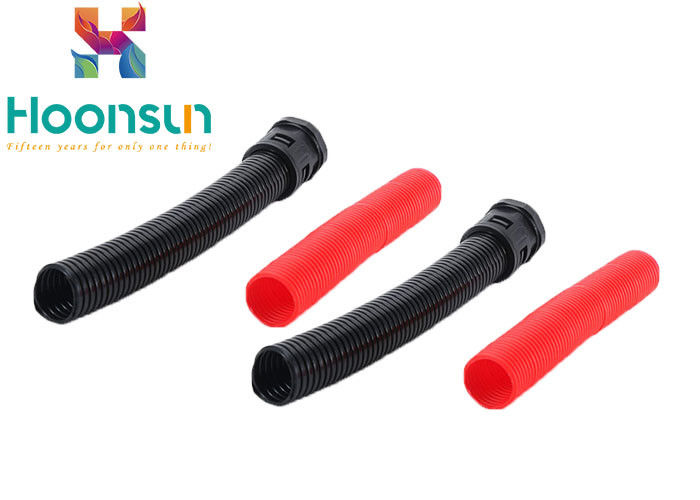 AD15.8 Siyah &amp;amp; Kırmızı Esnek Hortum Borusu Standart Plastik Oluklu Boru