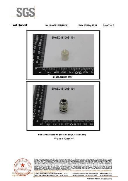 Çin ZHEJIANG HONGXIANG CONNECTOR MANUFACTURING CO.,LTD. Sertifikalar